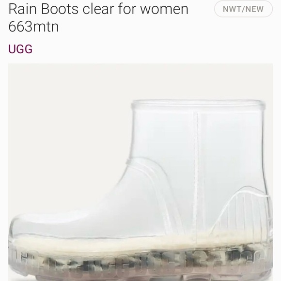UGG Clear Rain Boots for Women - Picture 3 of 3